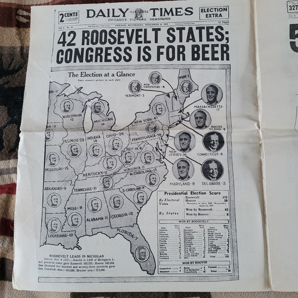 Historical reissued front page news from Chicago-Sun Times newspaper. - Picture 5 of 16